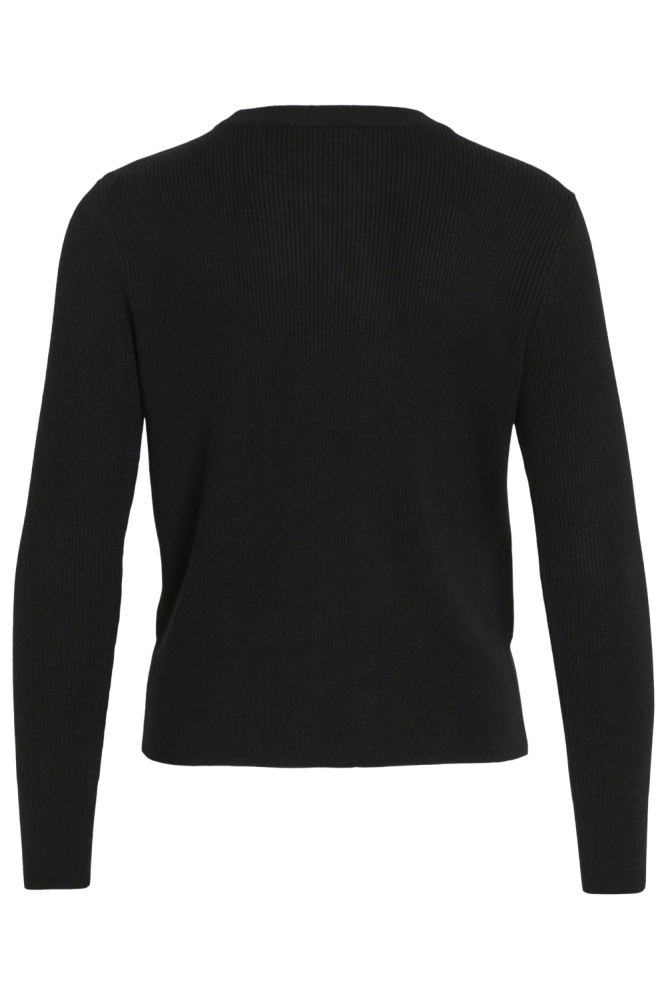 VICOMFY O-NECK L/S KNIT TOP- NOOS 14084325 BLACK